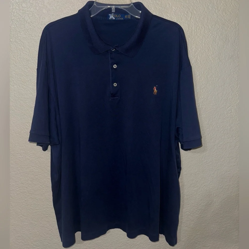 Polo Ralph Lauren Polo Shirt Men’s 2XB Navy Classic Fit Preppy Cotton